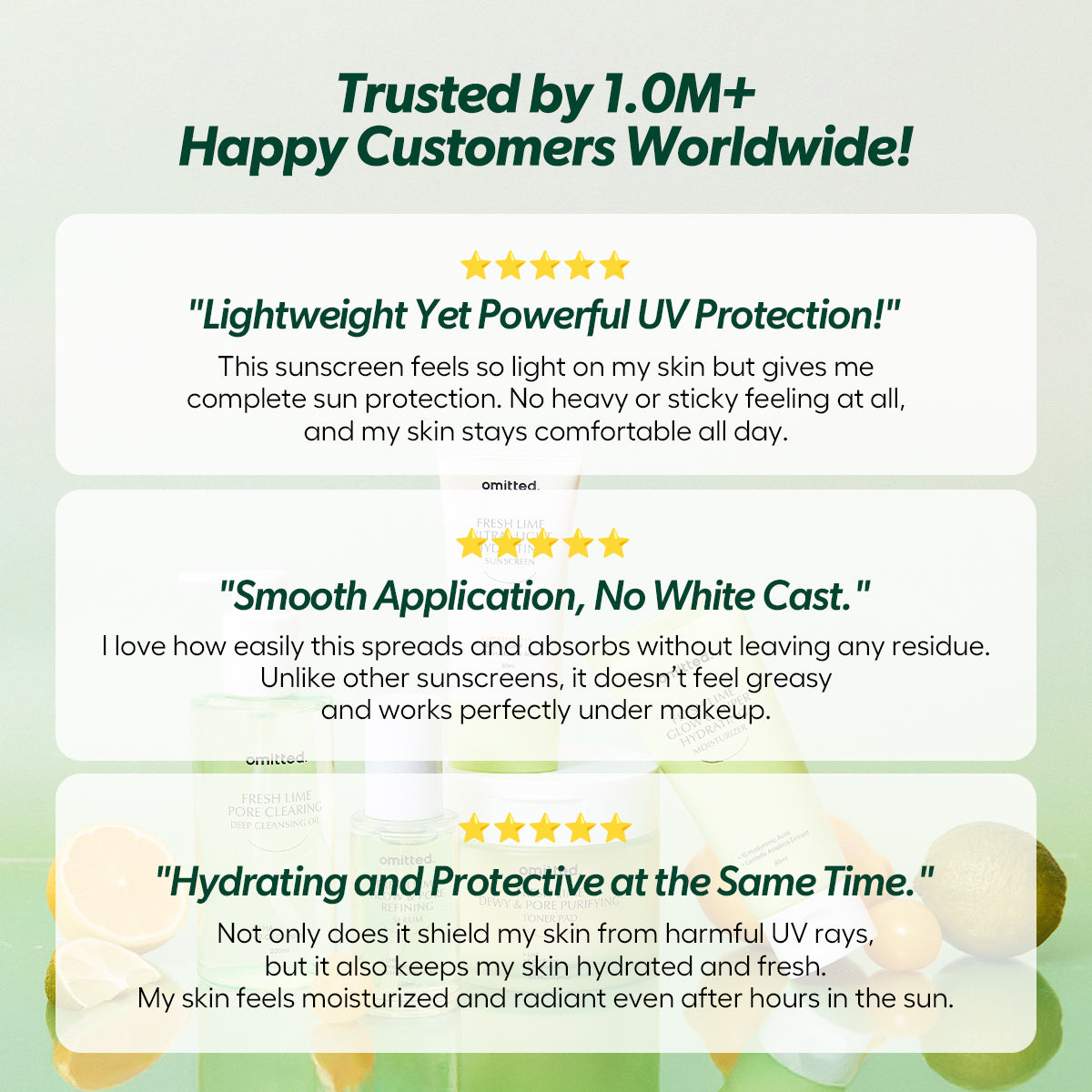 Fresh Lime Ultra-Light Hydrating Sunscreen 50ml | Omitted