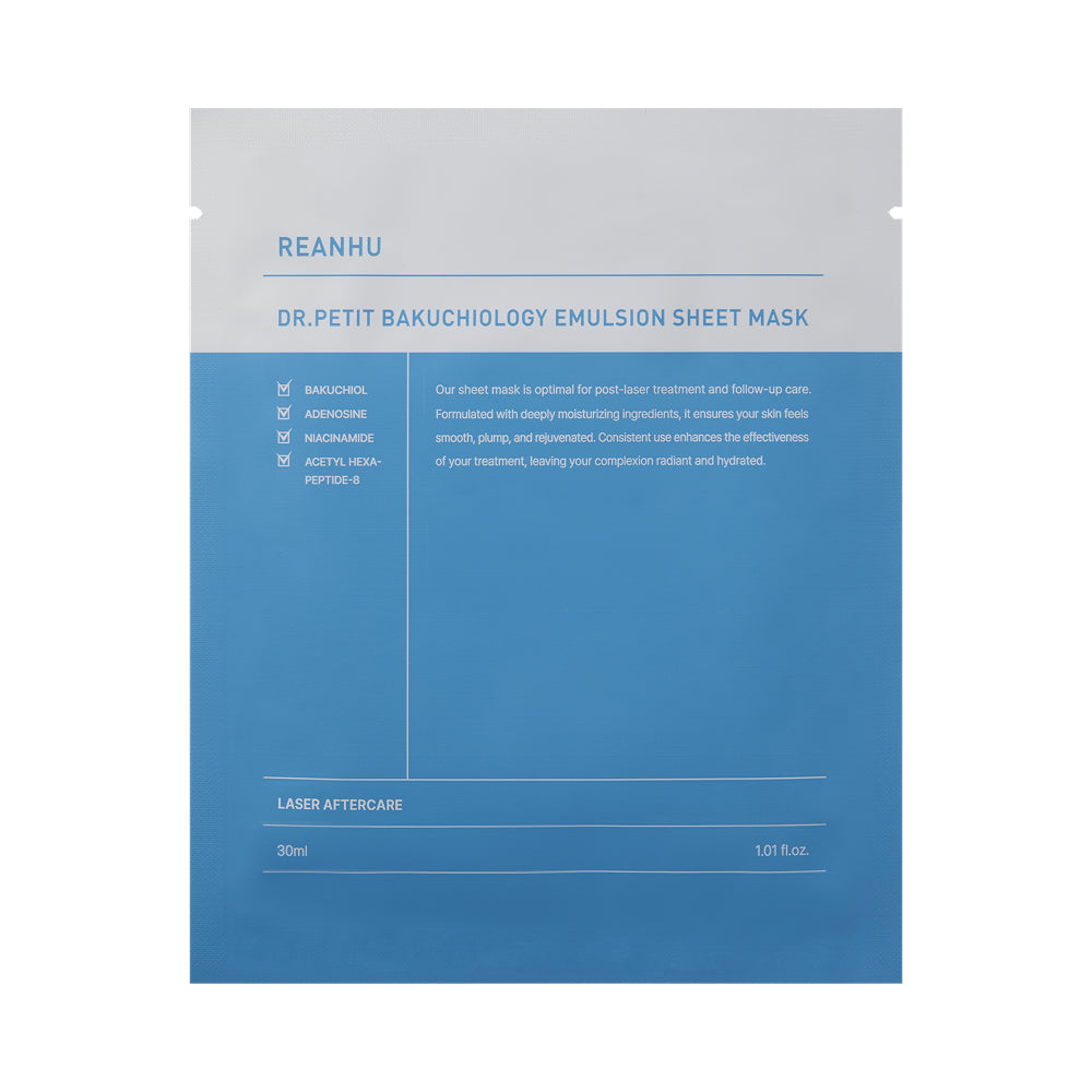 Reanhu Bakuchiol Emulsion Sheet Mask 30ml - 3 Size | Dr.Petit