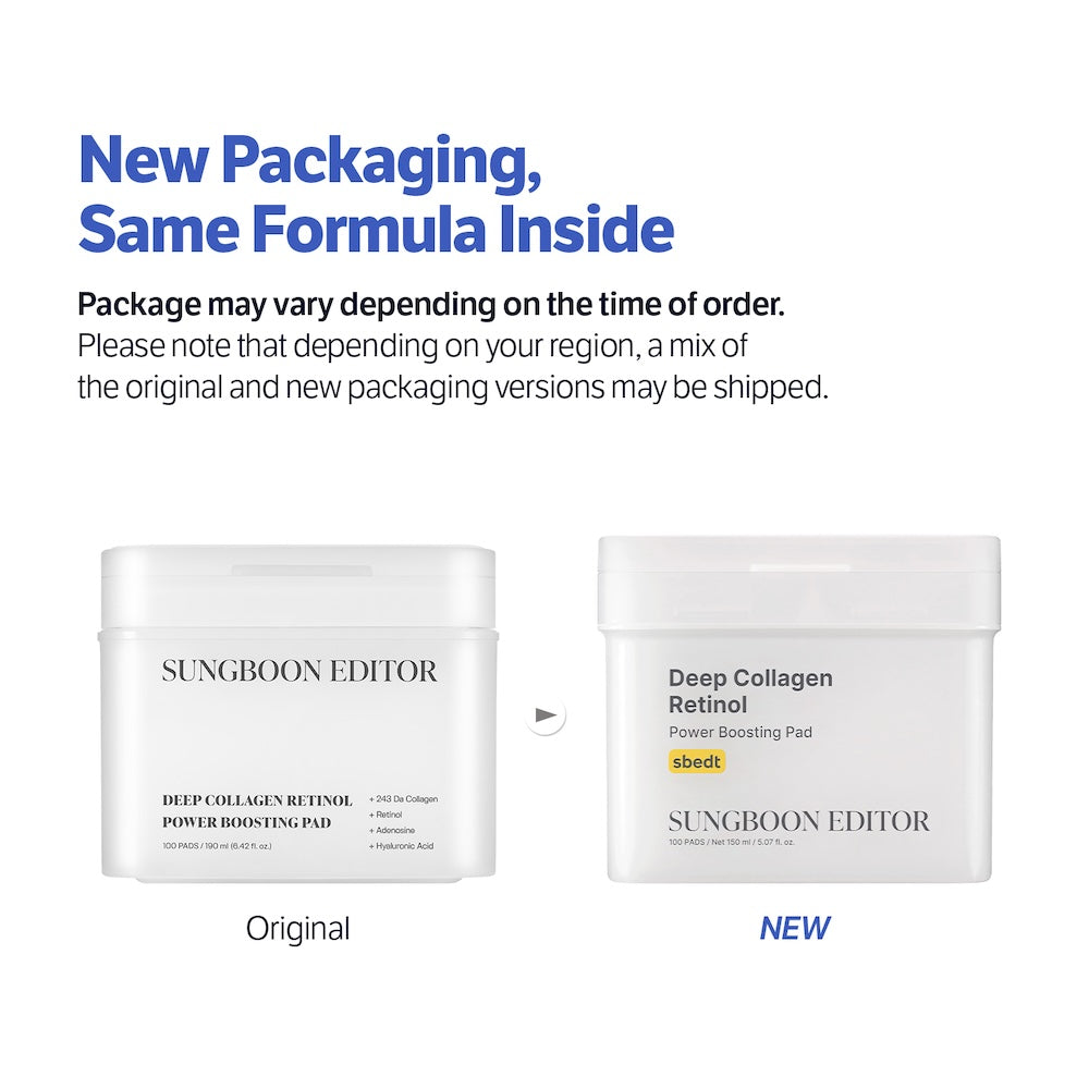 Deep Collagen Retinol Power Boosting Pad 150ml 100 pcs | Sungboon Editor