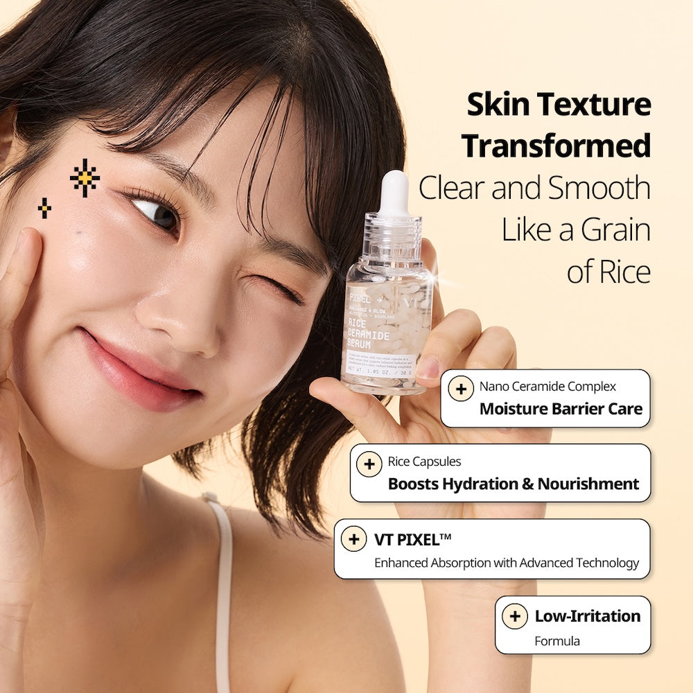 VT Cosmetics Rice Ceramide Serum | Artisanal Korean Luxury