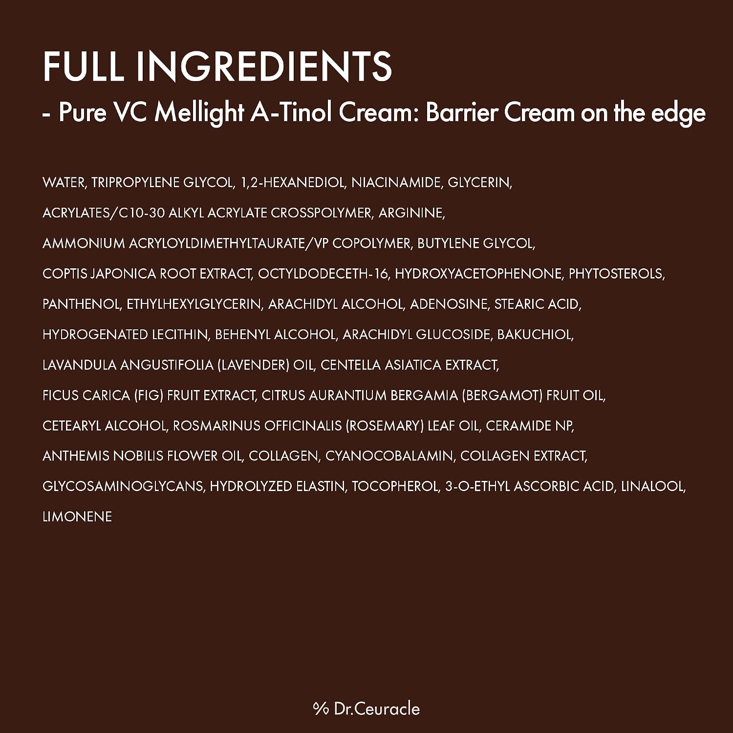 Dr. Ceuracle Pure VC Mellight A-Tinol Cream for Radiant Skin