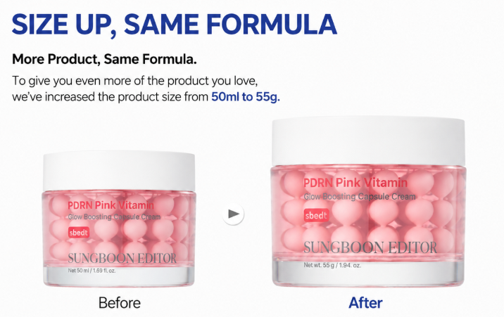 PDRN Pink Vitamin Glow Boosting Capsule Cream 55g | Sungboon Editor