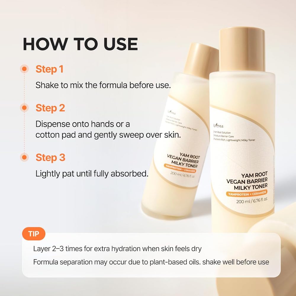 ISNTREE Yam Root Milky Toner – Luxurious Hydration for Radiant Skin
