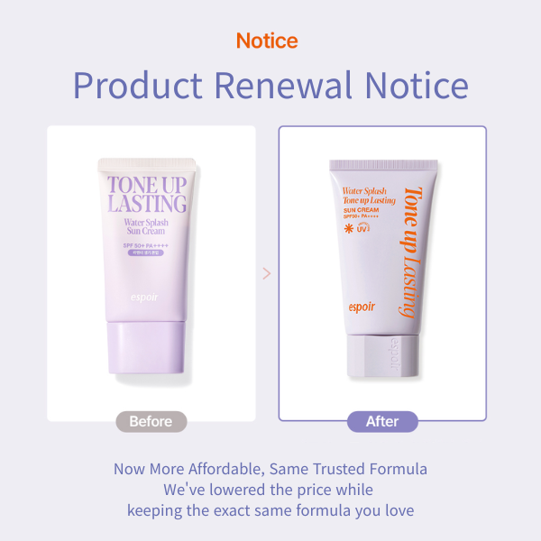 Water Splash Sun Cream Tone-up Lasting 50ml | Espoir