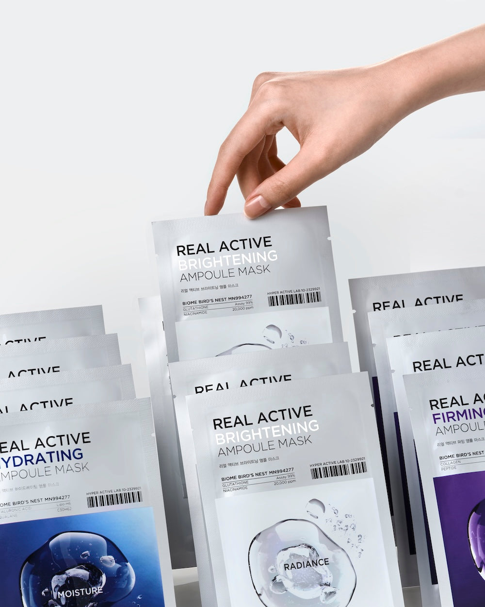 Real Active Glutathione Ampoule Sheet Mask 25ml x 10 Sheets | SNP