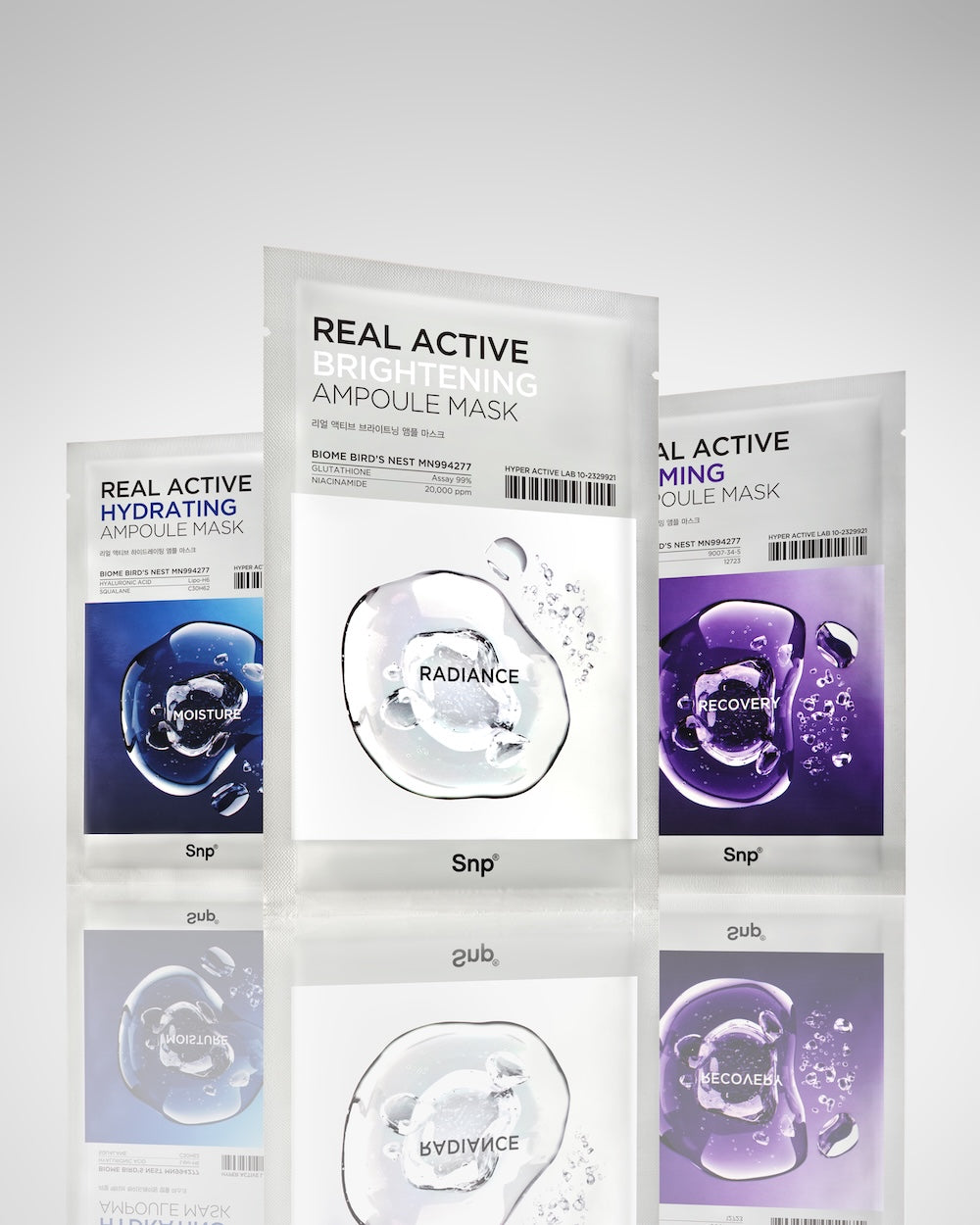 Real Active Glutathione Ampoule Sheet Mask 25ml x 10 Sheets | SNP