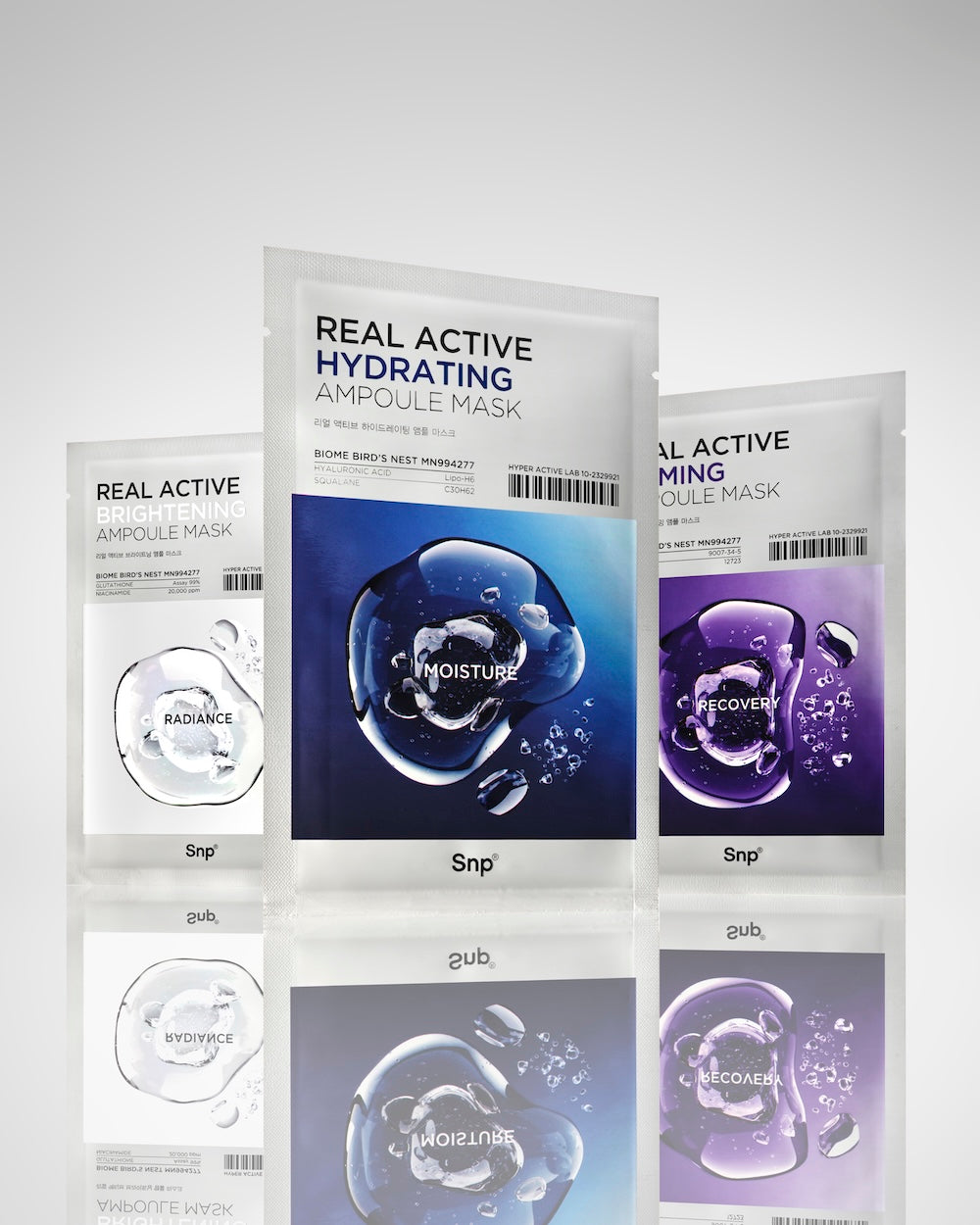 Real Active Hydrating Ampoule Sheet Mask 25ml x 10 Sheets | SNP