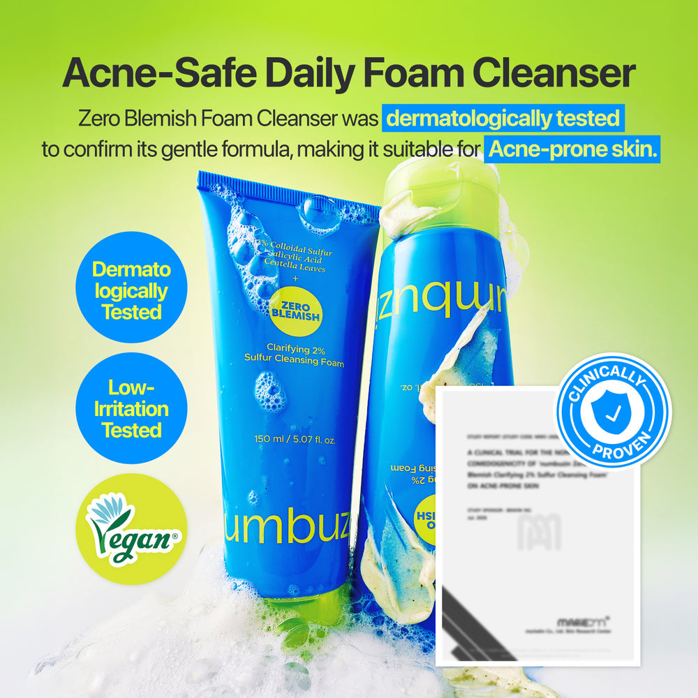 Zero Blemish Clarifying 2% Sulfur Cleansing Foam 150ml | Numbuzin
