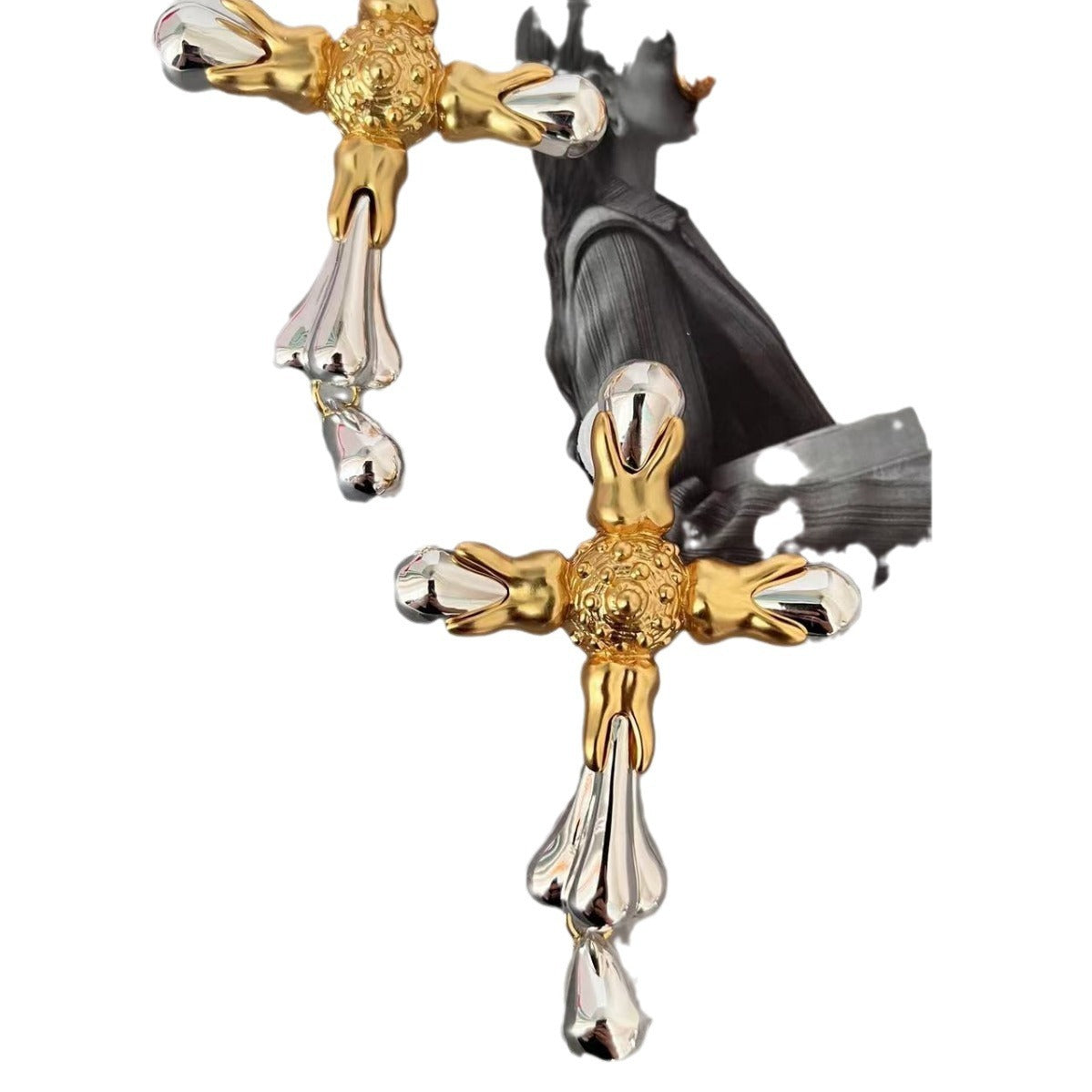 Statement Earring & Brooch Set in Premium Copper | ULZZANG BELLA