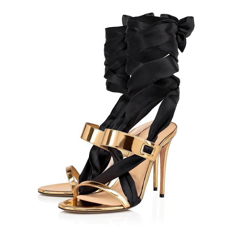Fashionista Opulent Lace-Up Heels Sandals for Women | ULZZANG BELLA