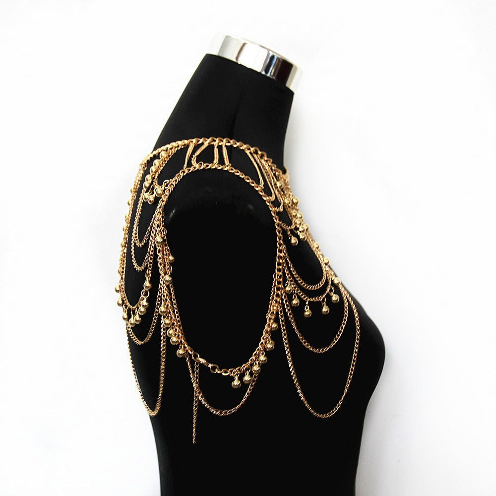Discover athé's Exquisite Multi-Layer Alloy Tassel Ball Shoulder Chain, a South Korean luxury accessory that embodies refined craftsmanship and timeless elegance.