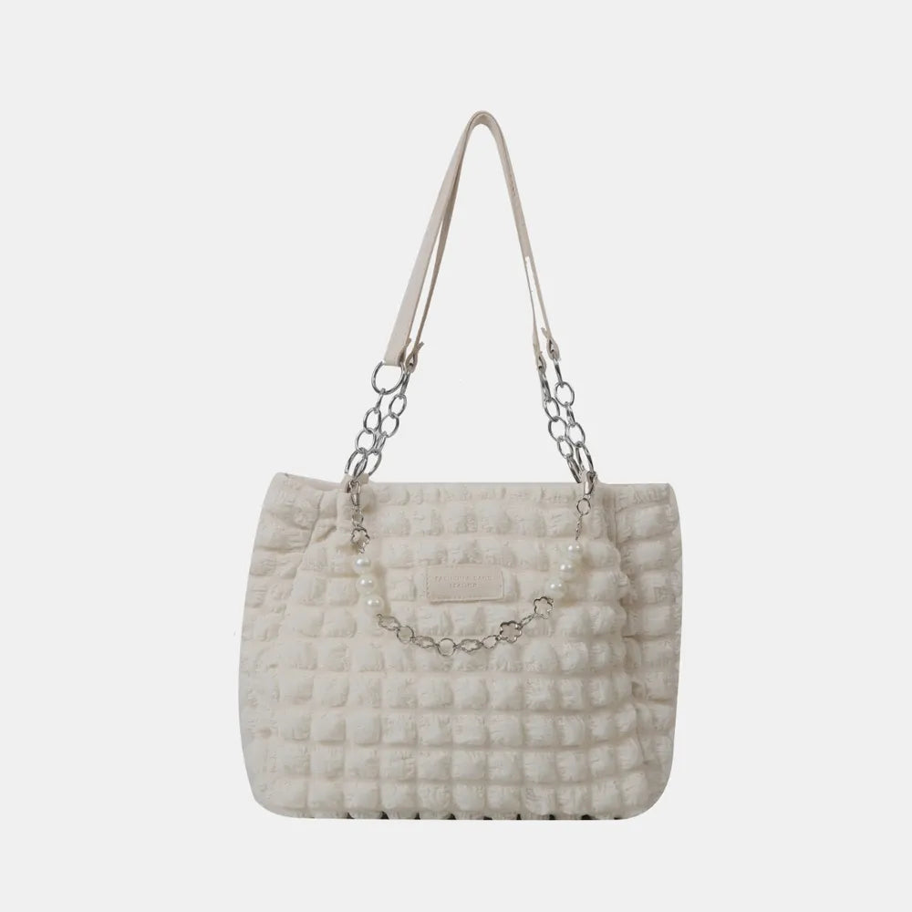 Chic Bubble Textured Tote Bag for the Modern Muse | ULZZANG BELLA