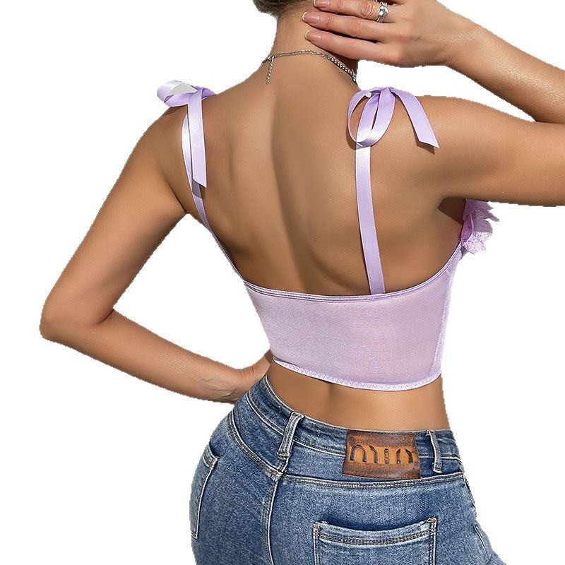 Floral Elegance Strapless Corset Top | ULZZANG BELLA