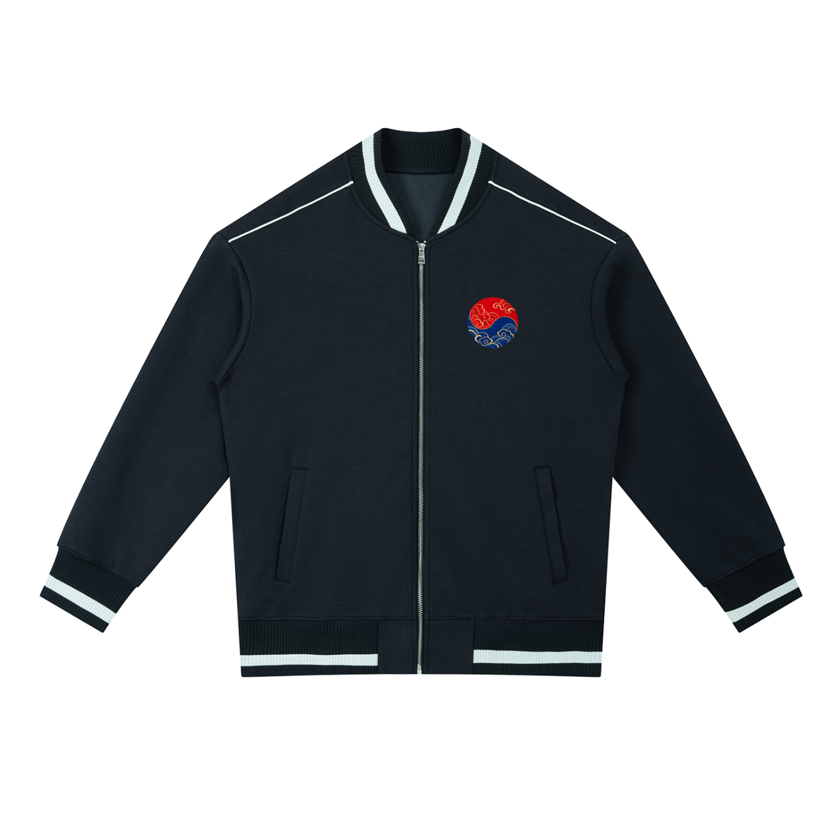 Seoul Tiger Contrast Piping Bomber Jacket | ULZZANG BELLA