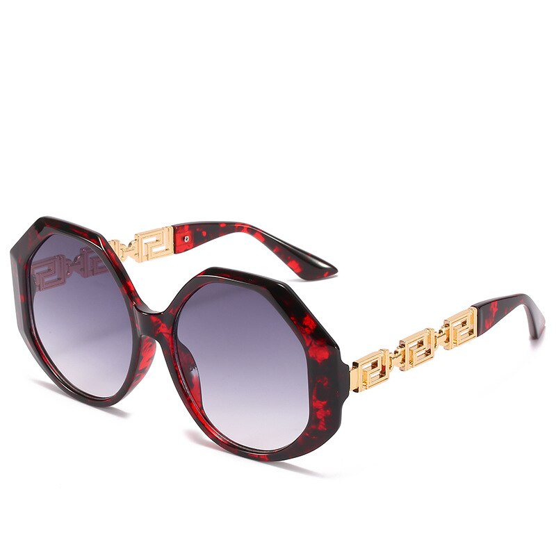 Retro Polygonal Frame Sunglasses: Trendy Eyewear for Fashionable Women | ULZZANG BELLA