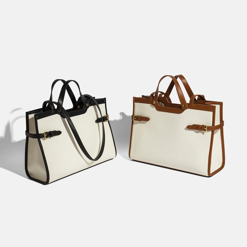 Elegante borsa tote in tela con chiusura magnetica | ULZZANG BELLA