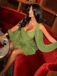 Mini abito verde chic a vita alta con lacci e plissettature | ULZZANG BELLA