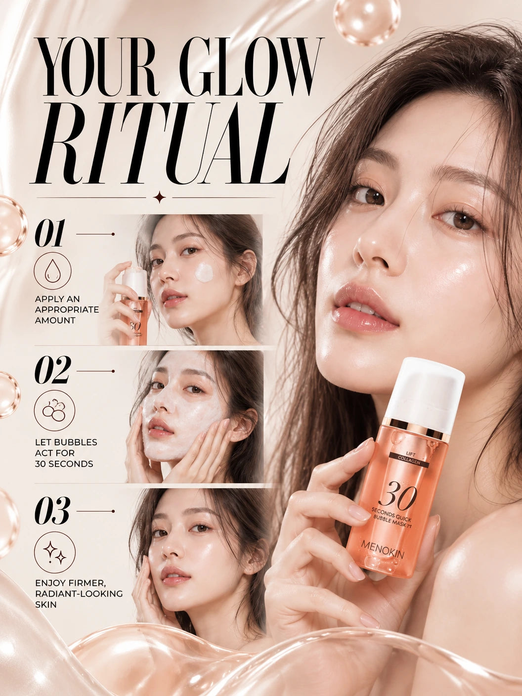 30 Seconds Quick Bubble Mask_Lift 95ml | MENOKIN | MENOKIN 30 Seconds Quick Bubble Mask Lift 95ml