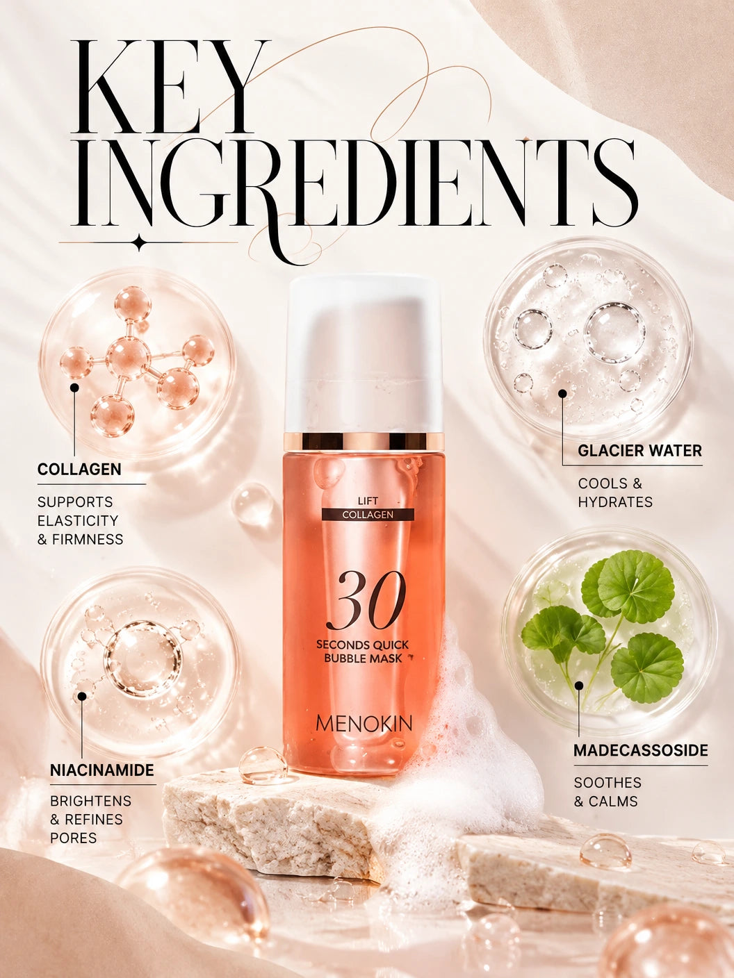 30 Seconds Quick Bubble Mask_Lift 95ml | MENOKIN | MENOKIN 30 Seconds Quick Bubble Mask Lift 95ml