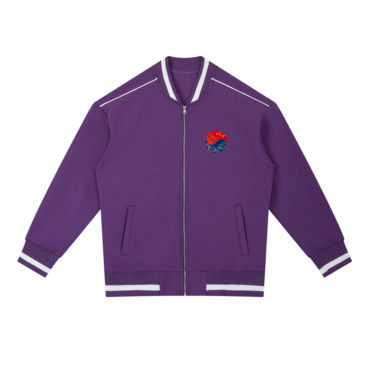 Seoul Tiger Contrast Piping Bomber Jacket | ULZZANG BELLA