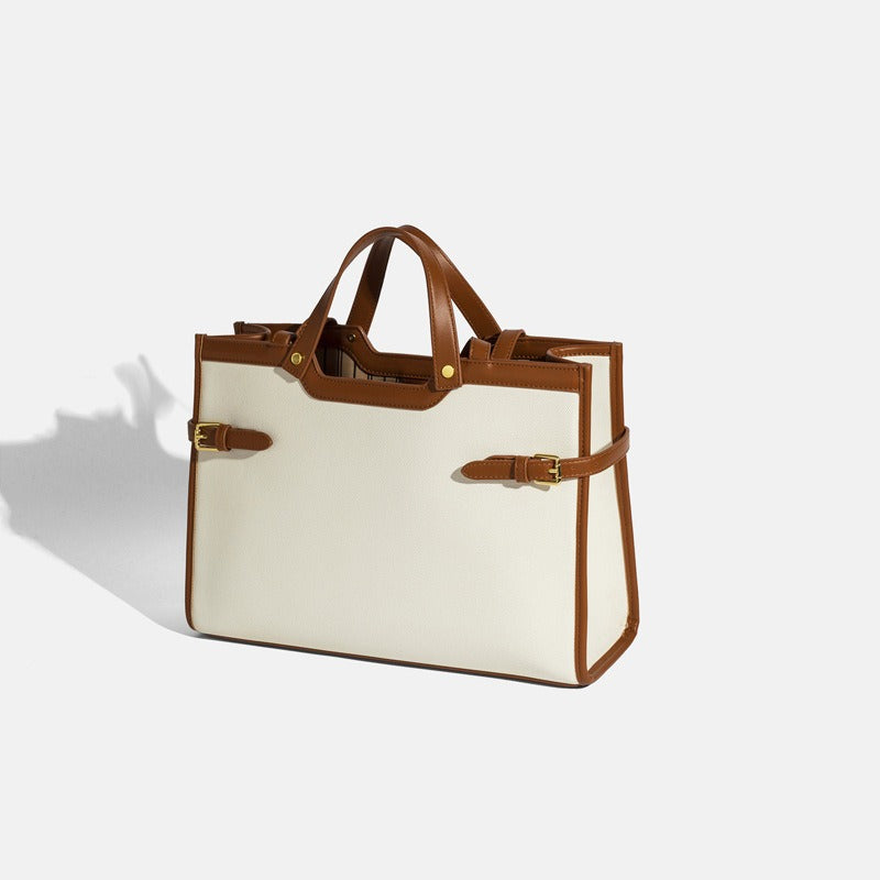 Elegante borsa tote in tela con chiusura magnetica | ULZZANG BELLA