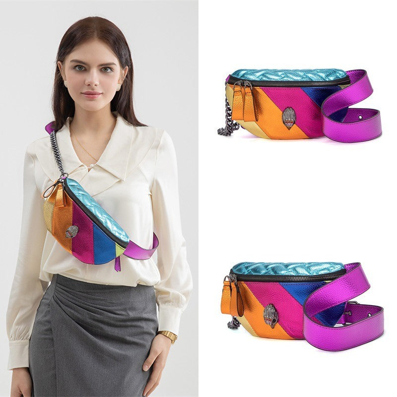 Elegant Colorful Chain Single Shoulder & Chest Bag | ULZZANG BELLA