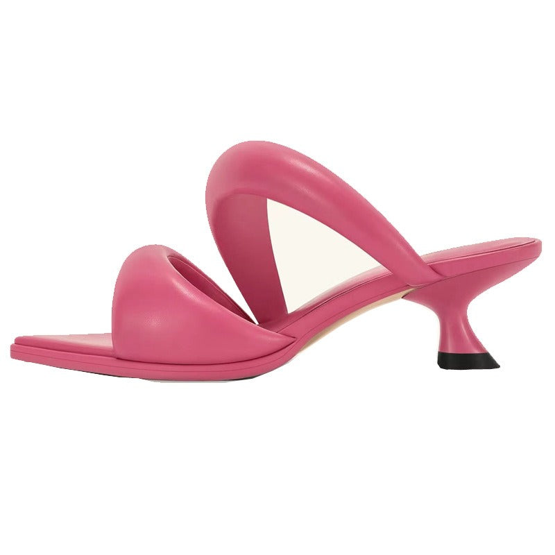 Infradito in morbida pelle a forma di gattino per la donna elegante e formosa | ULZZANG BELLA