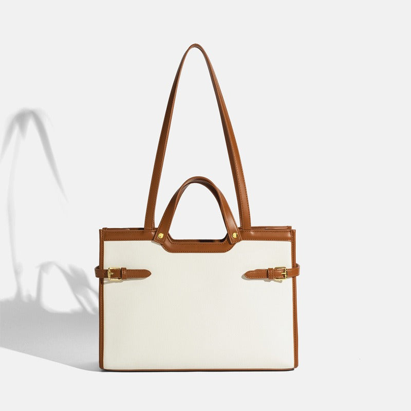 Elegante borsa tote in tela con chiusura magnetica | ULZZANG BELLA