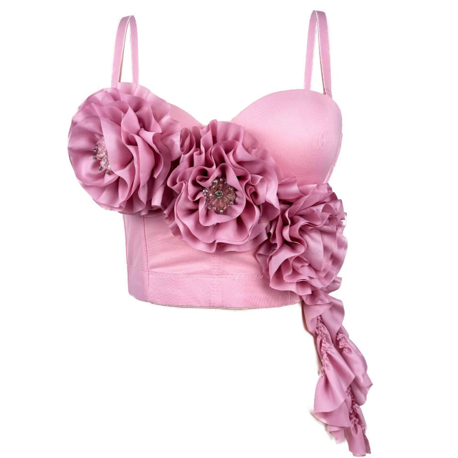 Bustino modellante con nappe floreali e spalline imbottite | ULZZANG BELLA