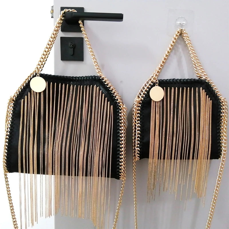 Chic Crossbody Tassel Messenger Bag in Luxe Nylon | ULZZANG BELLA
