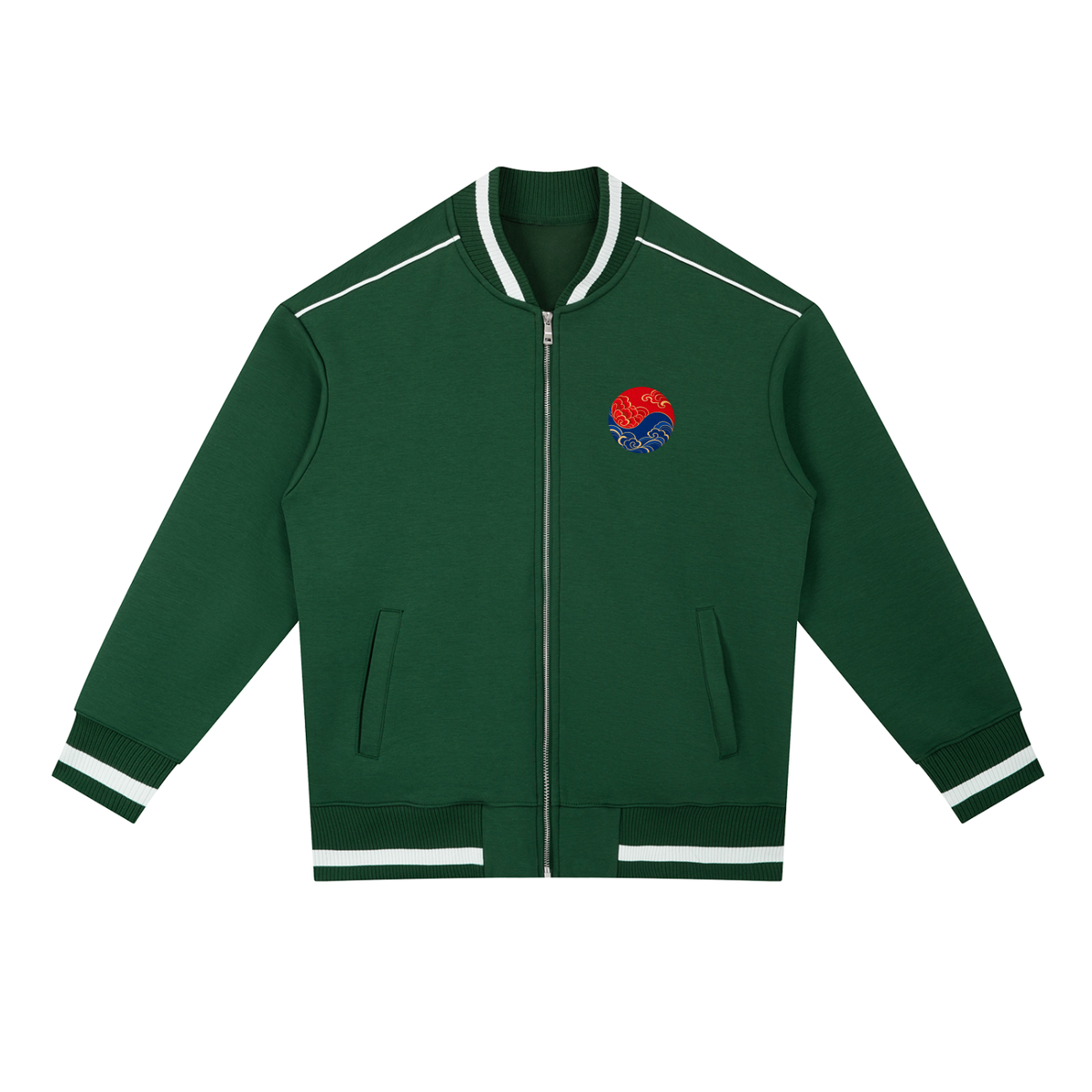 Seoul Tiger Contrast Piping Bomber Jacket | ULZZANG BELLA