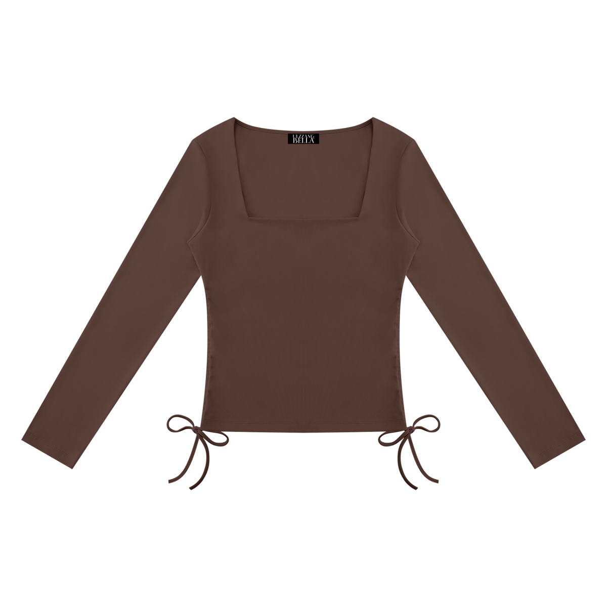 ULZZANG BELLA Y2K Ruched Long Sleeve Top for Effortless Elegance