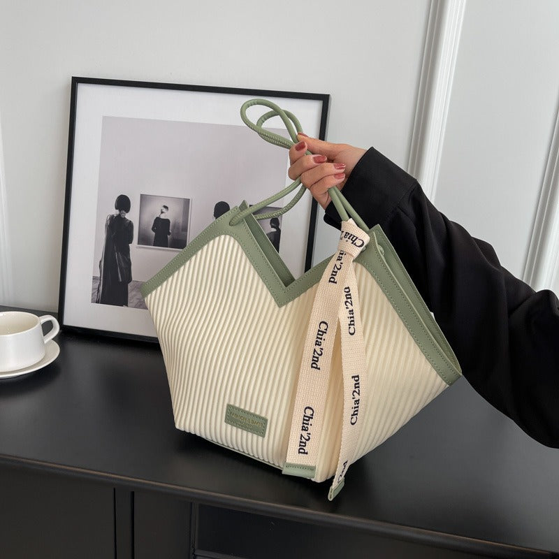 Borsa tote in PU a forma di cuore chic: stile versatile per i pendolari in colori eleganti | ULZZANG BELLA
