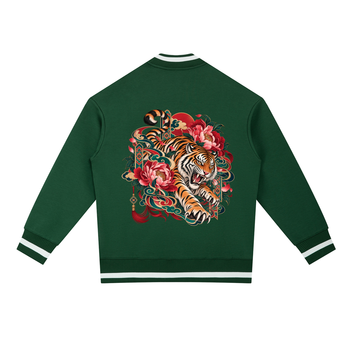 Seoul Tiger Contrast Piping Bomber Jacket | ULZZANG BELLA
