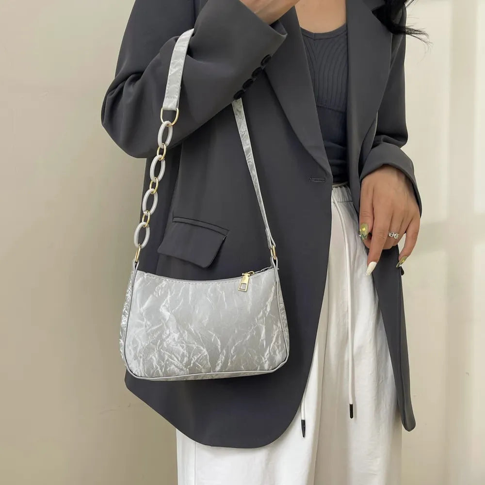 Elegantly Bowed PU Leather Crossbody Bag for the Modern Muse | ULZZANG BELLA