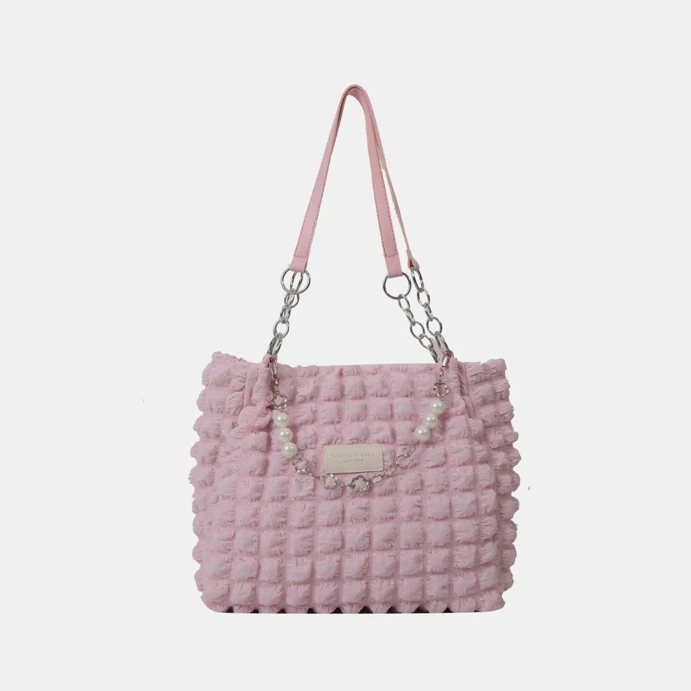 Chic Bubble Textured Tote Bag for the Modern Muse | ULZZANG BELLA