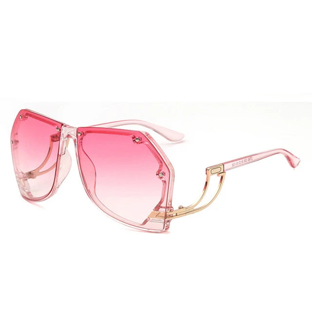 Irregular Polygonal Sunglasses with Ocean Tinted Lenses | ULZZANG BELLA