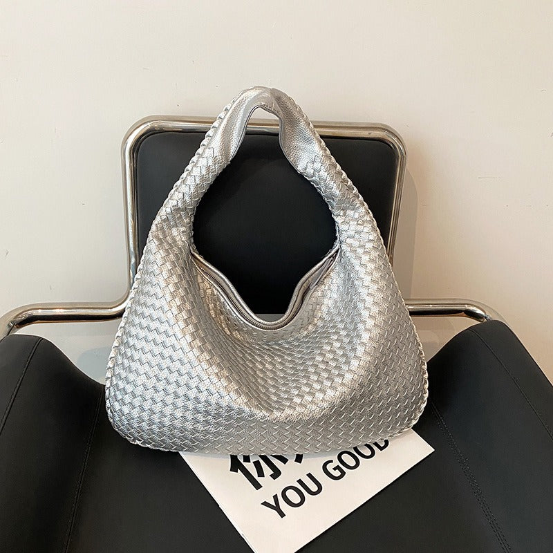 Borsa a tracolla intrecciata francese, elegantemente realizzata, per donna | ULZZANG BELLA