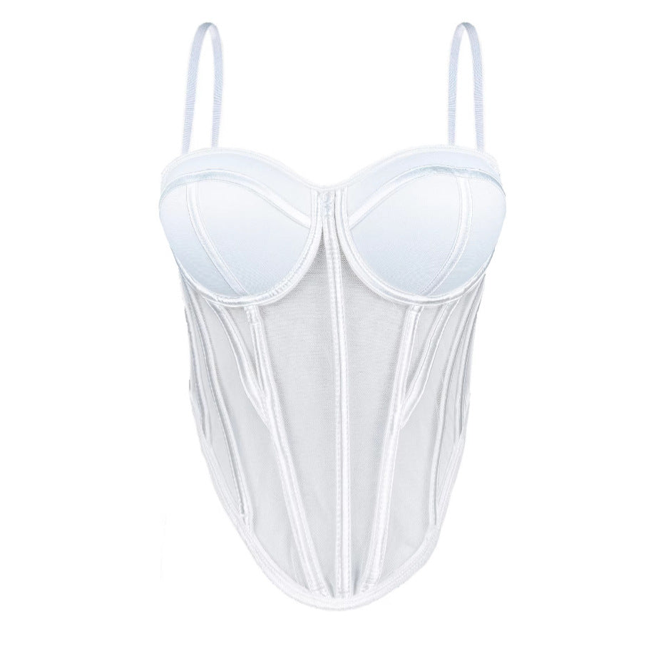 Reggiseno in rete con spalline e motivo color block | ULZZANG BELLA