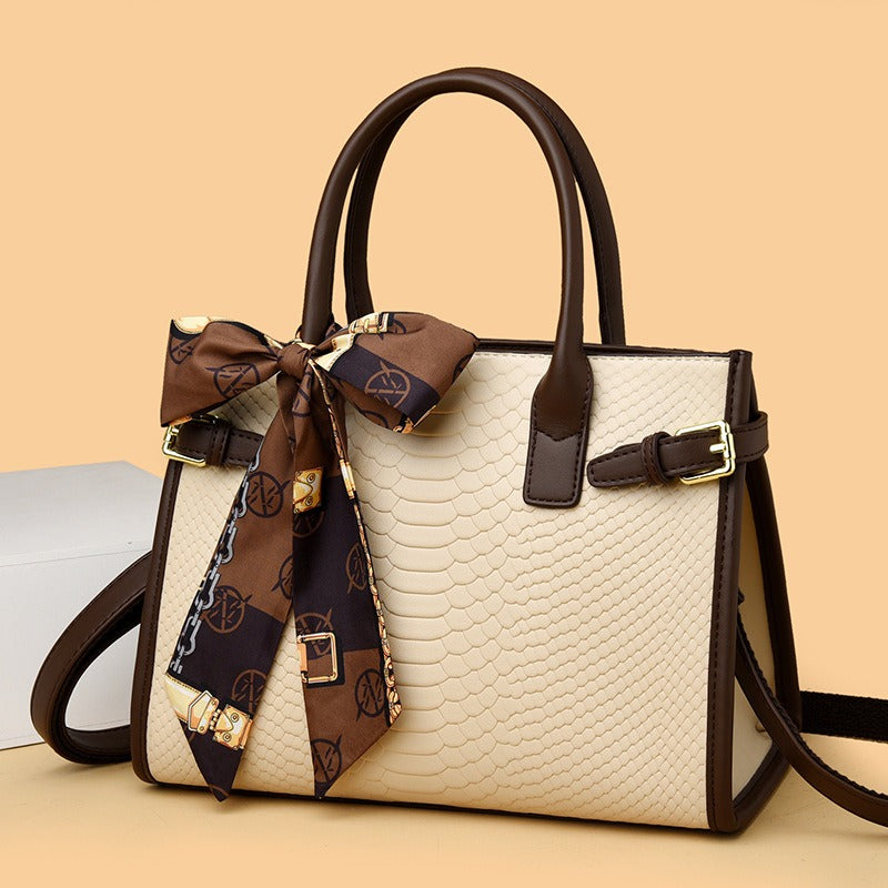 Snakeskin Embossed Leather Briefcase | ULZZANG BELLA