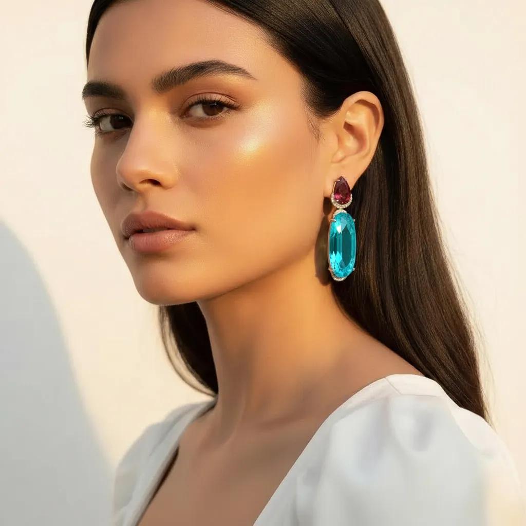 ULZZANG BELLA Copper Drop Earrings – Exquisite Luxury Jewelry