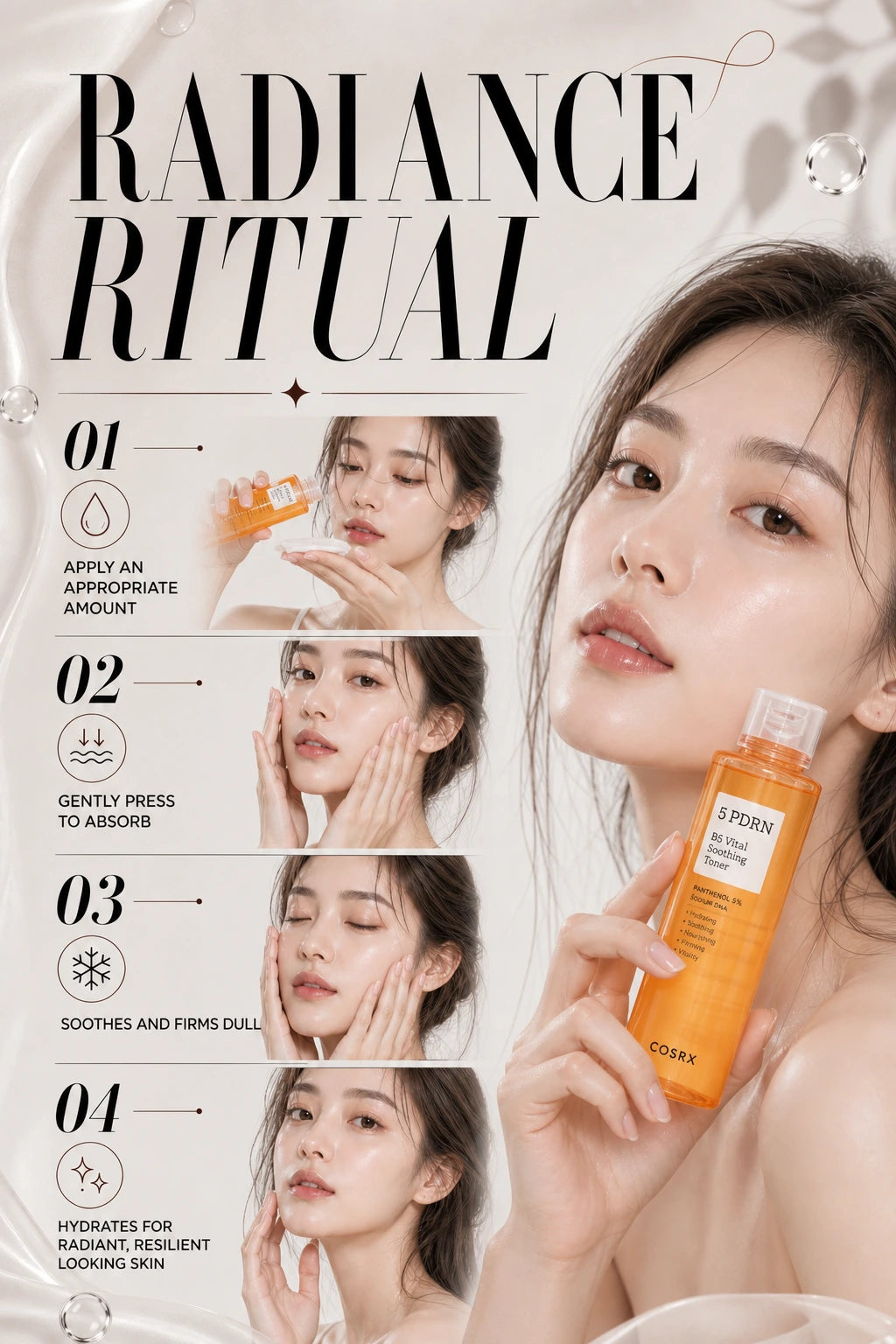 5 PDRN B5 Vital Soothing Toner 280ml | COSRX | COSRX 5 PDRN B5 Vital Soothing Toner 280ml