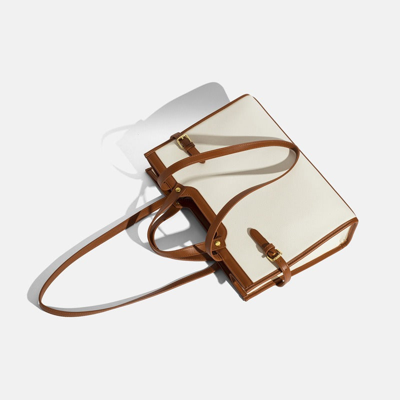 Elegante borsa tote in tela con chiusura magnetica | ULZZANG BELLA