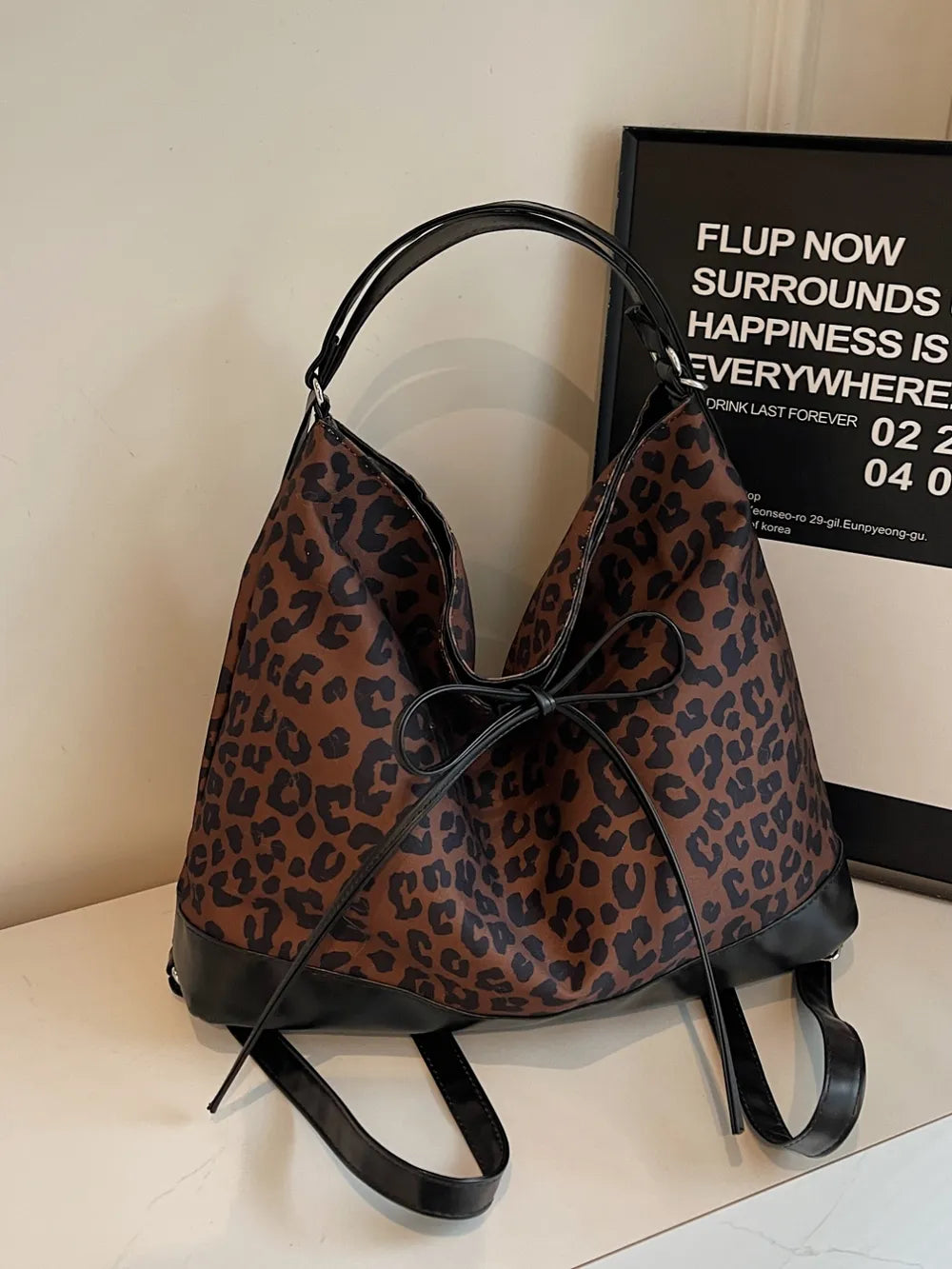 Borsa a tracolla Mocha Leopard Luxe Dual Purpose | ULZZANG BELLA