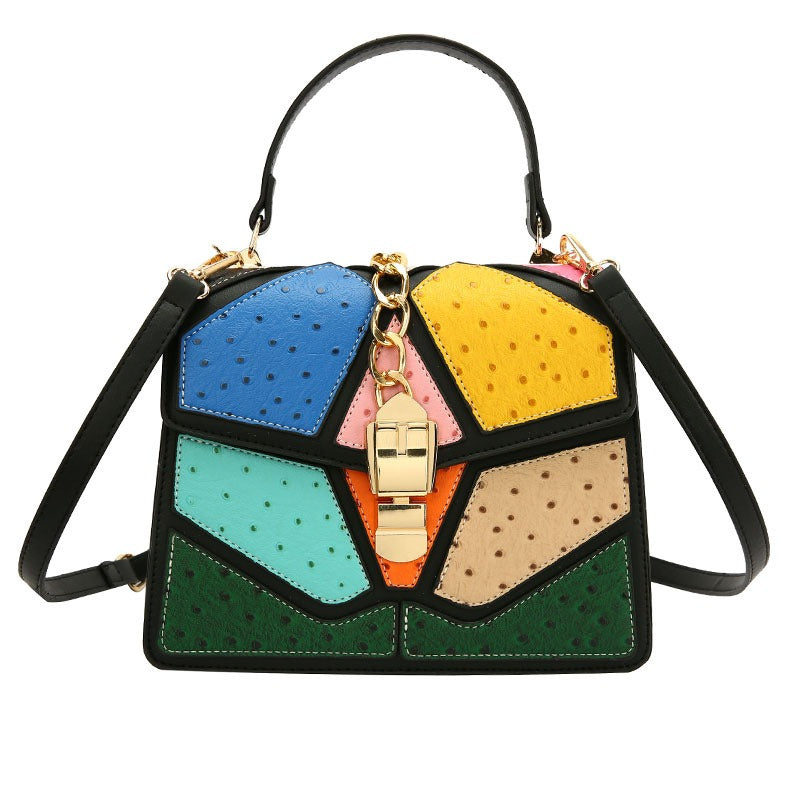Luxe Color Blocked Hand-Held Square Bag | ULZZANG BELLA