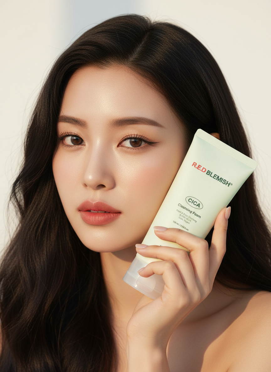 Indulge in Radiance: Red Blemish Cica Cleansing Foam (120ml) | Dr.G