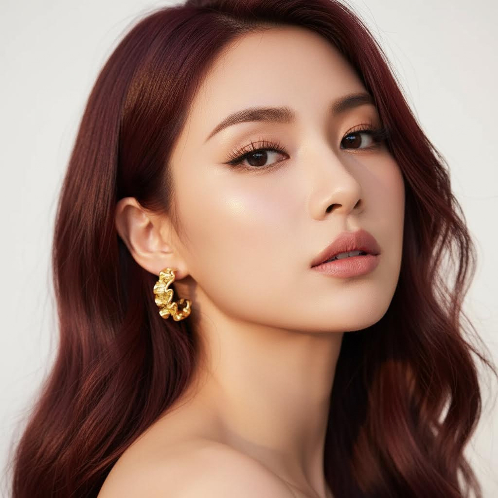 ULZZANG BELLA Irregular Asymmetric Earrings | Luxe Elegance