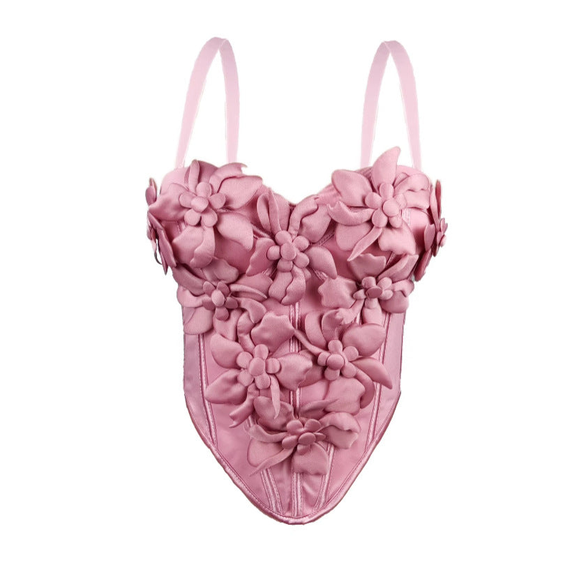 Stereoscopic Floral Lace Camisole | ULZZANG BELLA