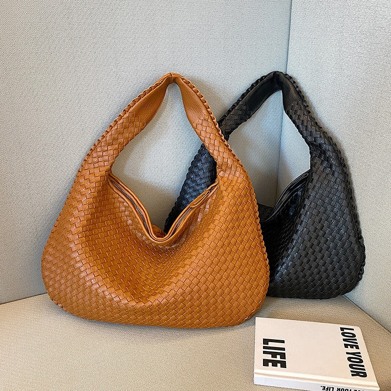 Borsa a tracolla intrecciata francese, elegantemente realizzata, per donna | ULZZANG BELLA