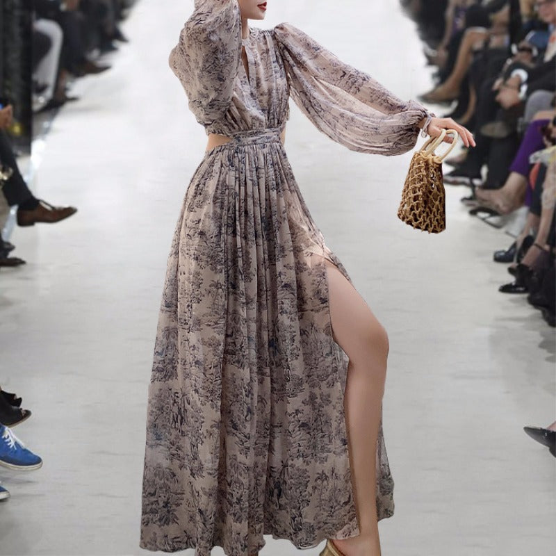Gonna lunga in chiffon floreale per momenti estivi squisiti | ULZZANG BELLA